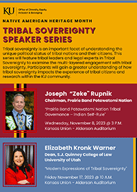Tribal Sovereignty Speaker Series
