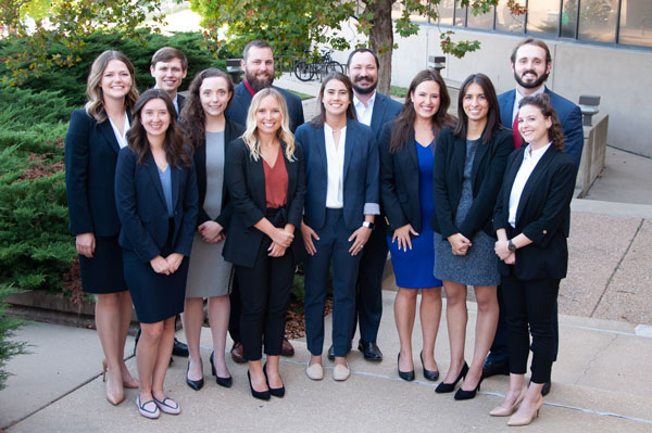 2022-2023 Moot Court Council students outside of Green Hall