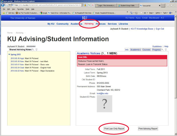 Academic Summary page tutorial