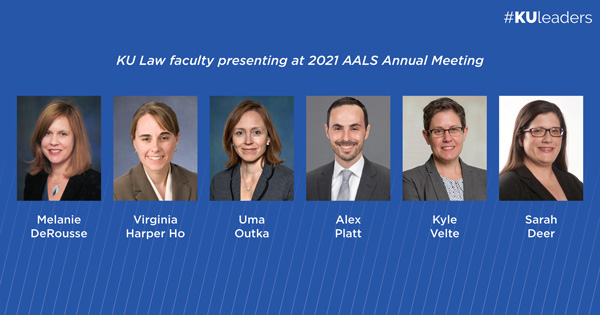 Faculty participating in AALS meeting: Melanie DeRousse, Virginia Harper Ho, Uma Outka, Alex Platt, Kyle Velte, Sarah Deer 