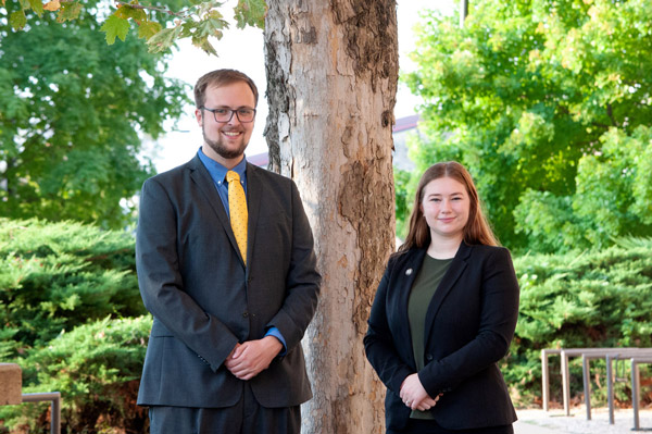 Alec Feather, left, and Grace Tran