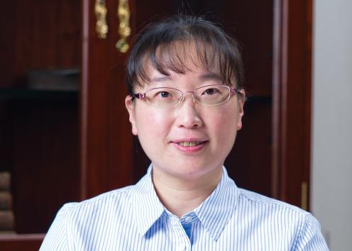 A portrait of Dr. Lijuan Xing in her office. 
