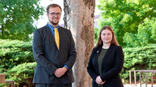 Alec Feather, left, and Grace Tran