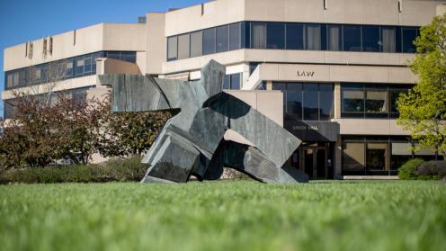 Green Hall building exterior and lawn