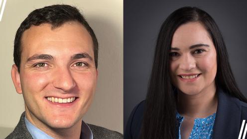 Luke Sunderland, left and Mary McMullen.